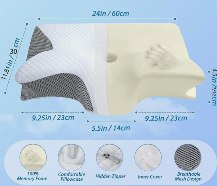 Ergonomic Memory Foam Pillow