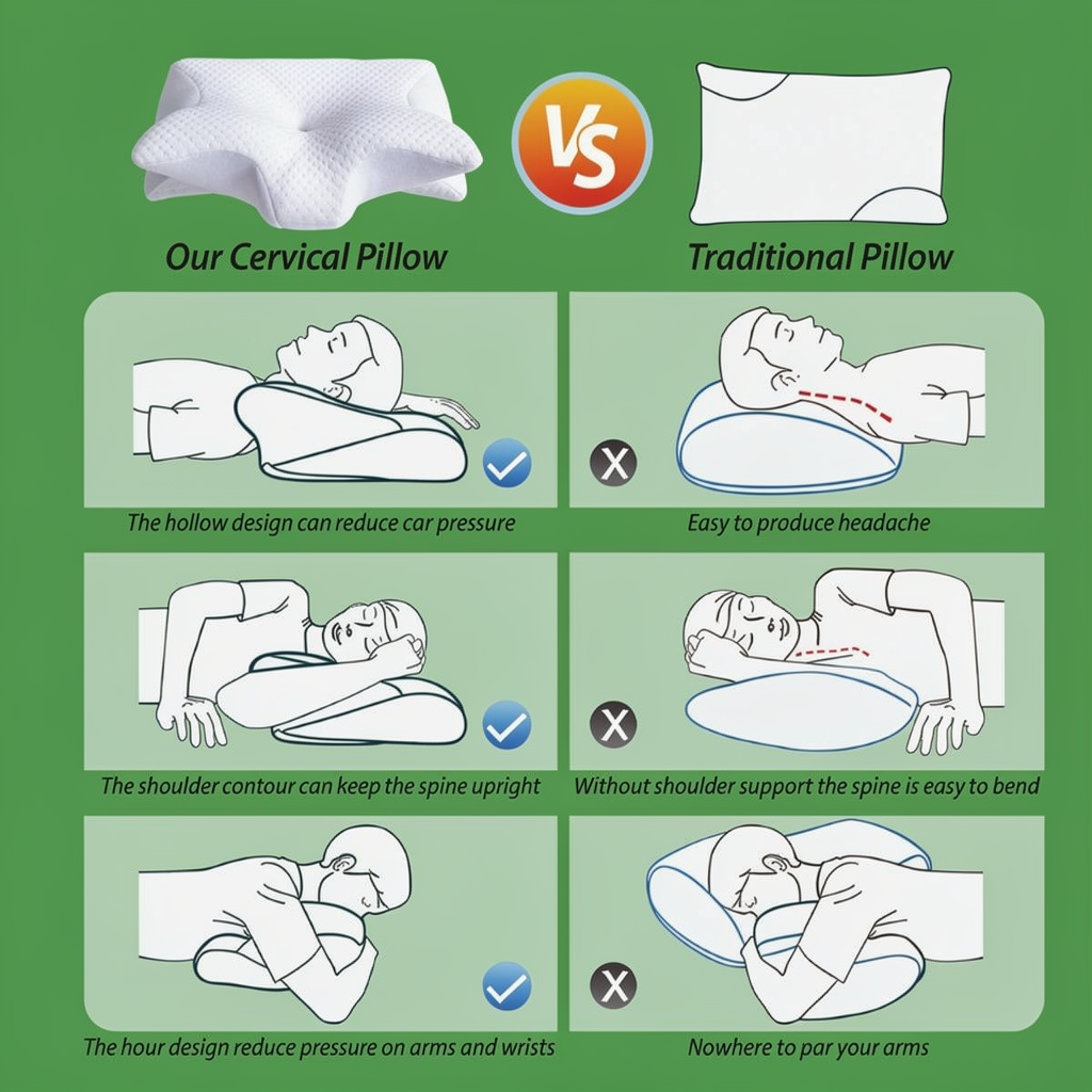 CosyNeck Cervical Memory Foam Pillow | Wake Up Without Neck Pain